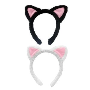 NWT Cat Ears Plush Fuzzy Headband Halloween Costume Cute